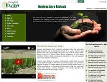 Tablet Screenshot of hayleysagrobiotech.com